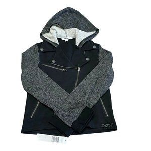 DKNY Athleisure Biker Motorcycle Sweatshirt